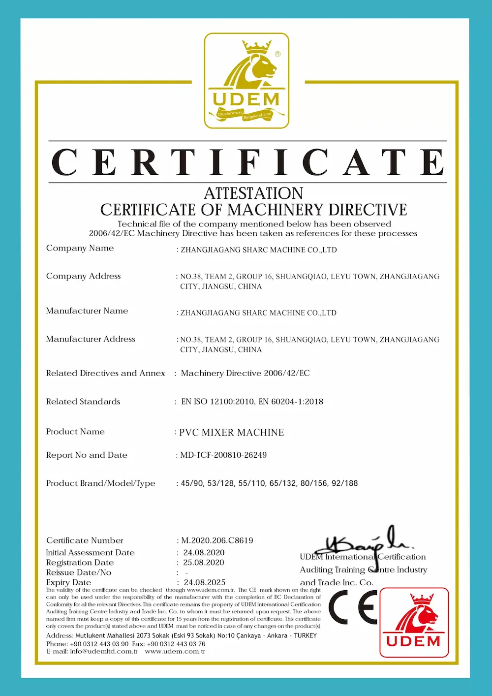 Certificate 8